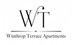 Winthrop Terrace Apartments logo with a black background.